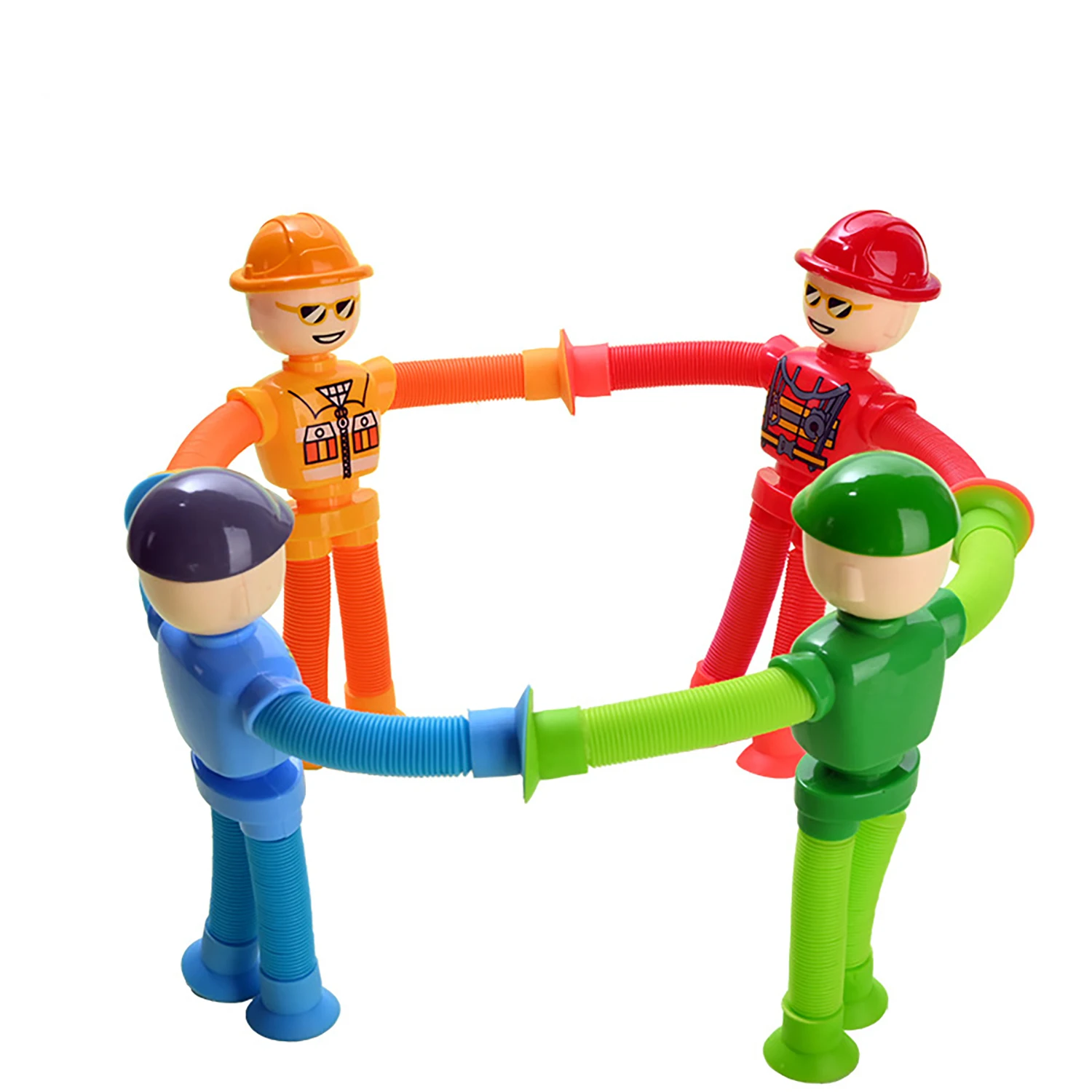 

Versatile suction cup robot telescopic tube versatile styling robot stretching tube luminous decompression suction cup toy