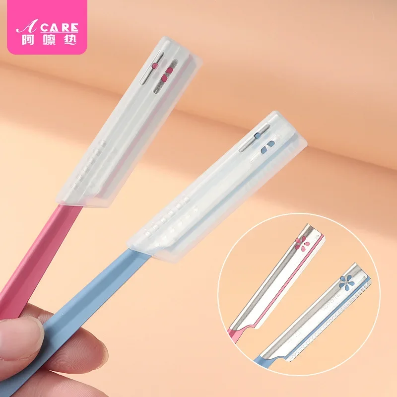 

DX01/Eye-brow knife/F1PQ4-Easy to Use/Safety Eyebrow Scraper Trimming Beginner with Protective Makeup Artist Eyebrow Sha