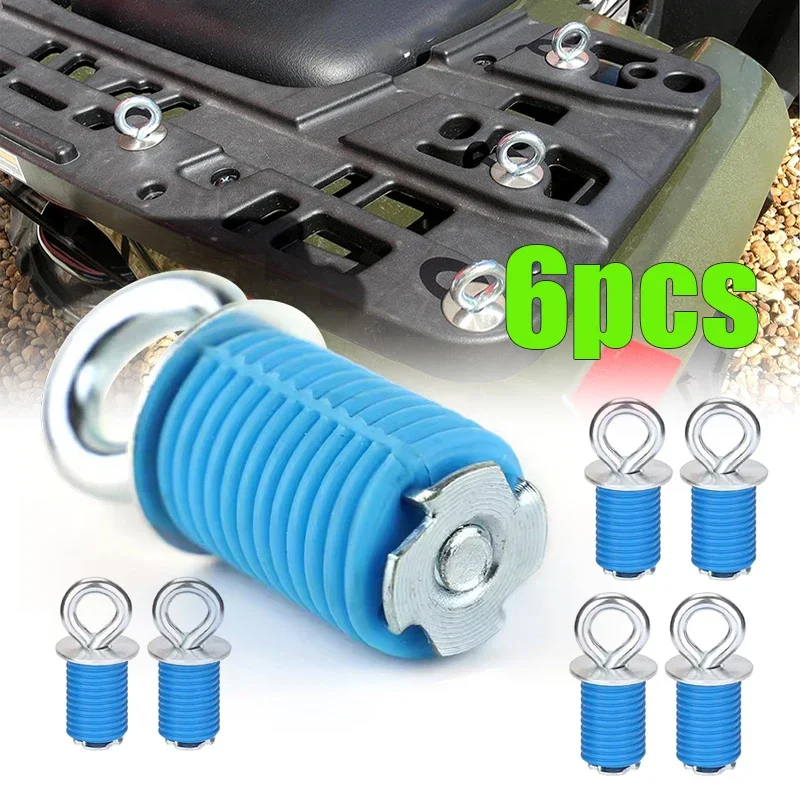 6 Pcs ATV Tie Down Anchor-ATV Anchors Lock Ride Anchor for RZR 900 1000 Sportsman Ace 570 RZR Cooler Ranger Bed Tie Downs
