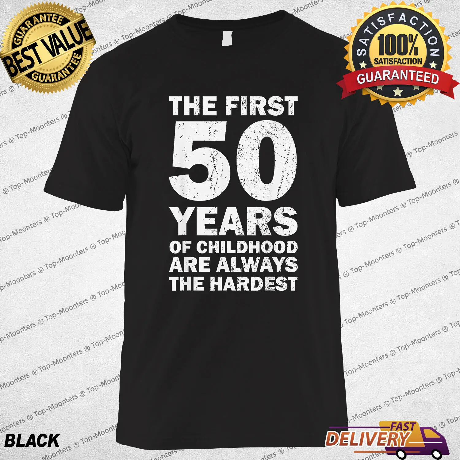 

Vintage 50th Birthday Decorations For Men Funny Gag Gift Born In 1974 T-Shirt