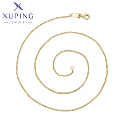 Xuping Jewelry Store Chains 45cm Simple Accessories Copper Alloy Light Gold Color Chain Necklace for Women S00143846