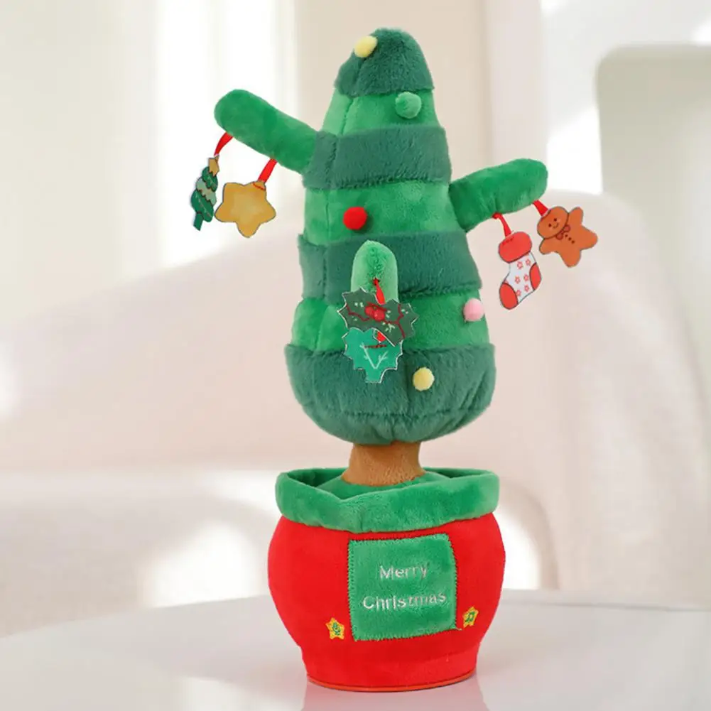 Juguete de Papá Noel, juguete eléctrico de Navidad para niños, juego de juguetes de Navidad, baile parlante, canto, muñeco de nieve en maceta, árbol de Navidad de Papá Noel