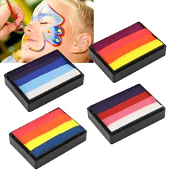 4 Color Split Cake Palette Kid Adult Water Activated Makeup Face Body Paint for Cosplay Halloween 30g Face Paint Split Cake