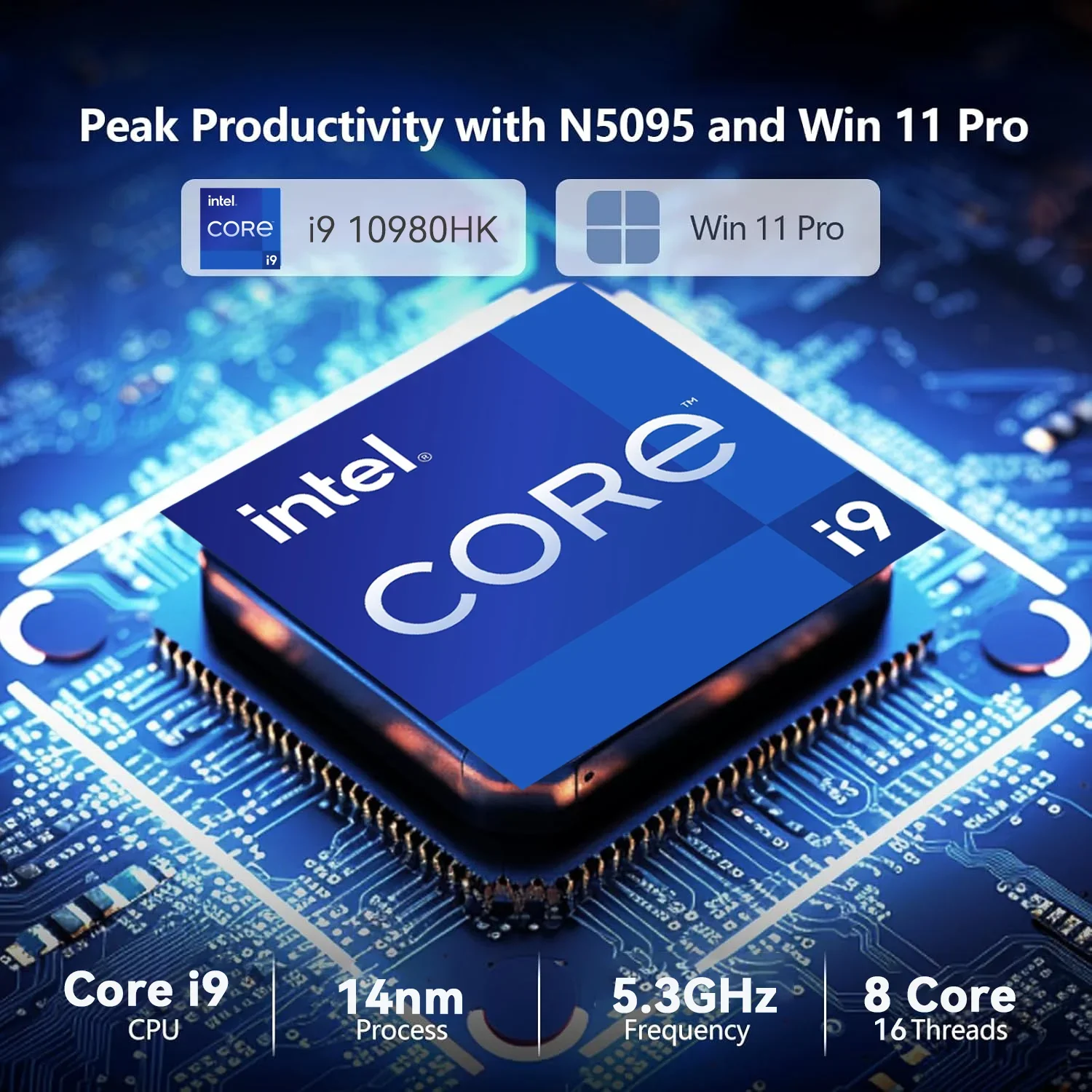 Laptop 15,6 cala z systemem Windows, preinstalowany, procesor Intel Core i9-10980HK, 32 GB RAM, dysk SSD 2 TB, komputer do gier, laptop do pracy biurowej, odblokowywanie za pomocą czytnika linii papilarnych. — zdjęcie produktu 5