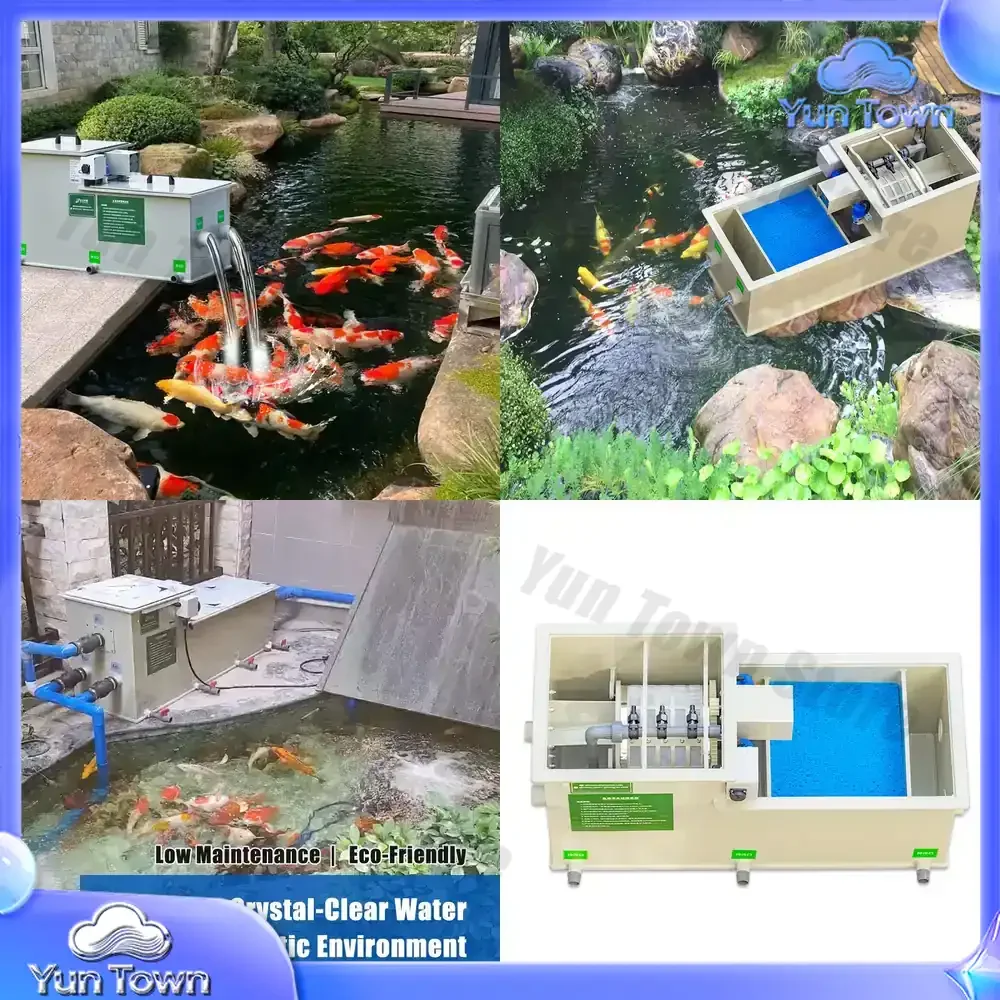 QihangRAS UV Household Combi Drum Filter for Outdoor Garden Pond Aquarium Fish Tank Filtration System Koi Pond Filter
