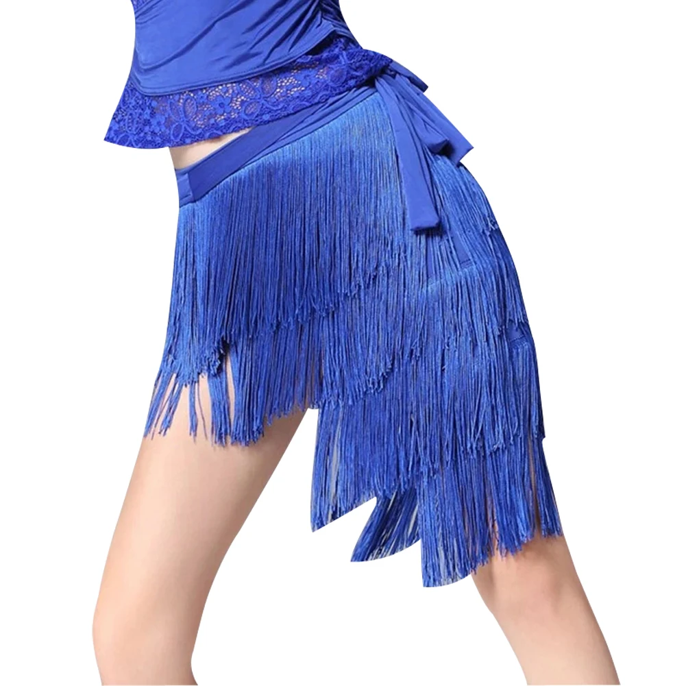 2024 New Latin dance skirt Women irregular hip scarf Professional Dancing WearTassel Fringe Big Bottom Skirts Clothes