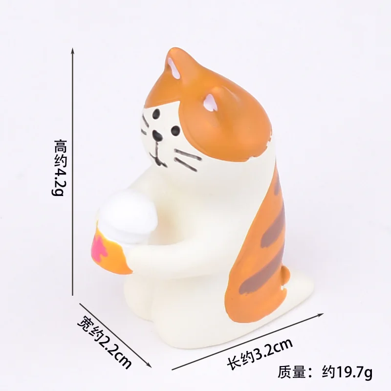 Zakka Japan Mini Animal Action Figures Dolls Car Decoration Bookshelf Ornaments Resin Craft Toys Collectible Gifts