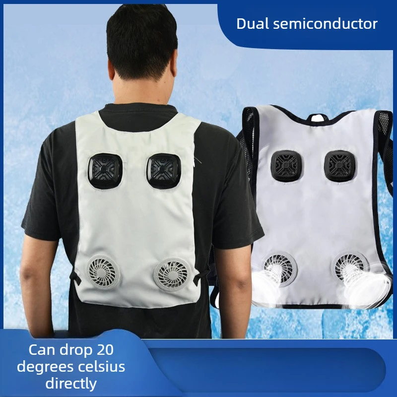 Smart Semiconductor Cooling Vest Summer Cooling Winter Warm Air Conditioned Waistcoat Outdoor Workwear For Fishing Construction