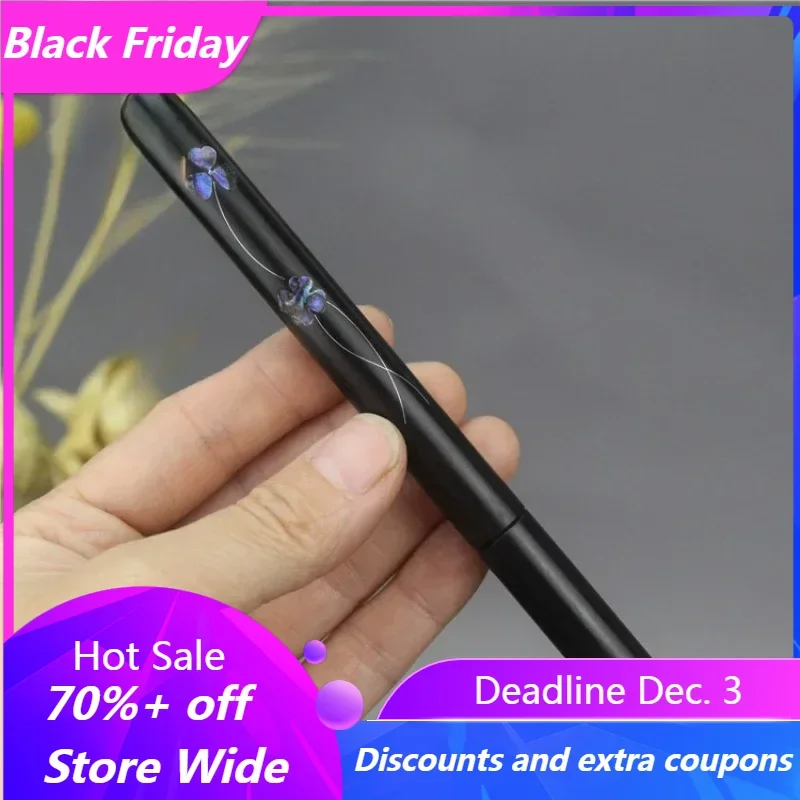 Luxury Rollerball Pen 0.5mm Black Refill Lucky Straw Wooden Ballpoint Pen Student Writing Practice Art Student Stationery