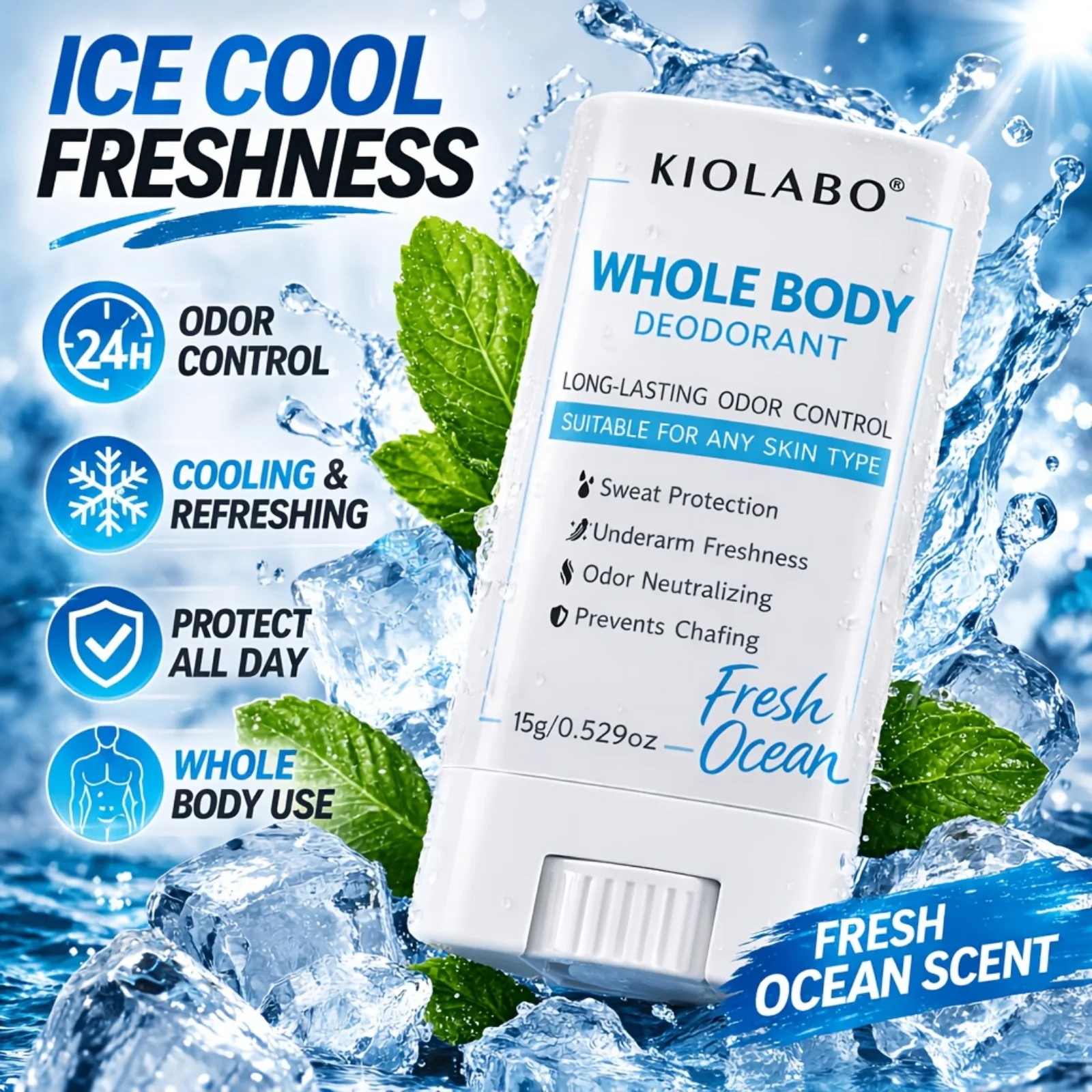 High-Performance Sports Antiperspirant Cream with Fresh Fragrance, Advanced Sweat Control for Hands, Feet, Face & Underarms