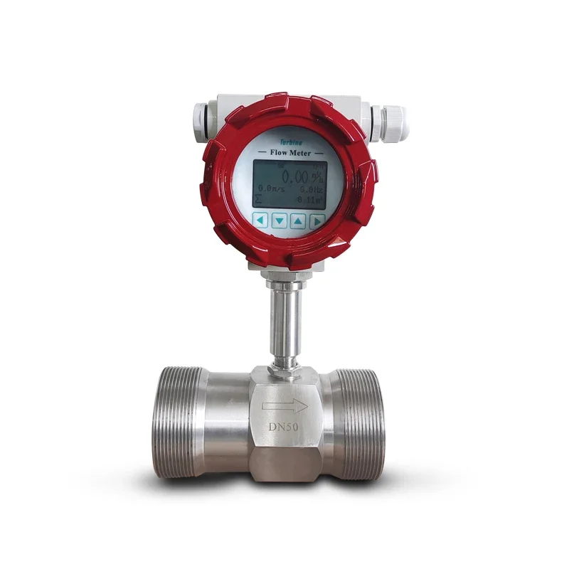 24vdc 4 20mA Output Integral Flowmeter Thread Turbine Flow Meter