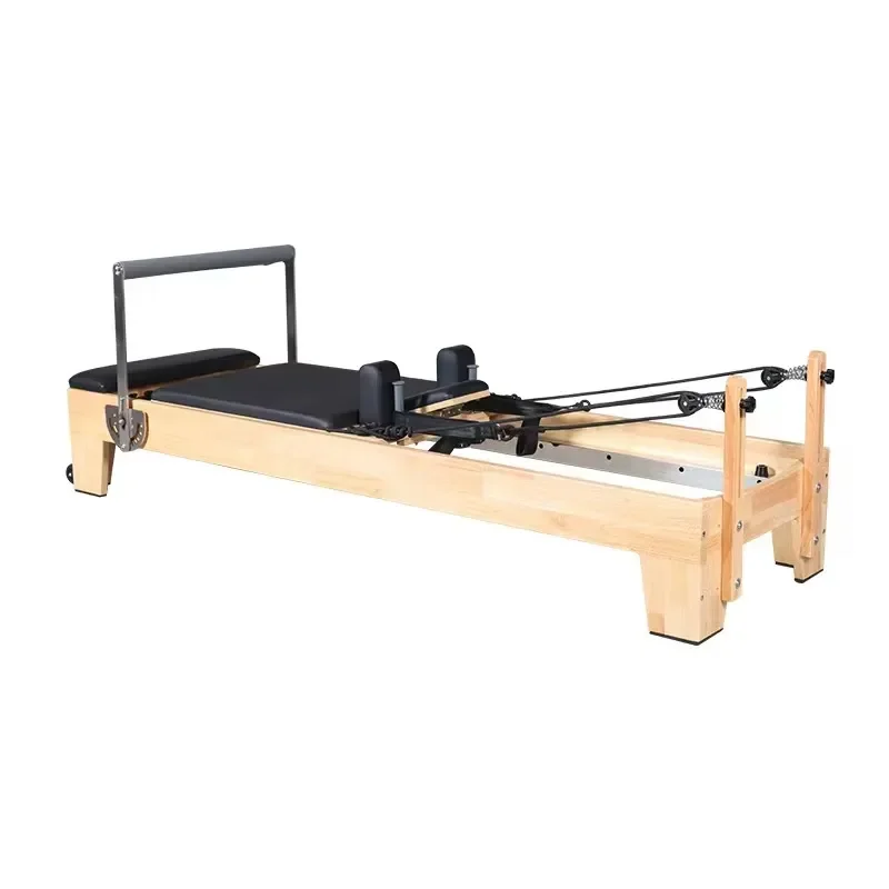High-Density Maple Wood Pilates Machine | Durable Multifunction Core Bed with PU Leather Padding for Pilates Studio Use