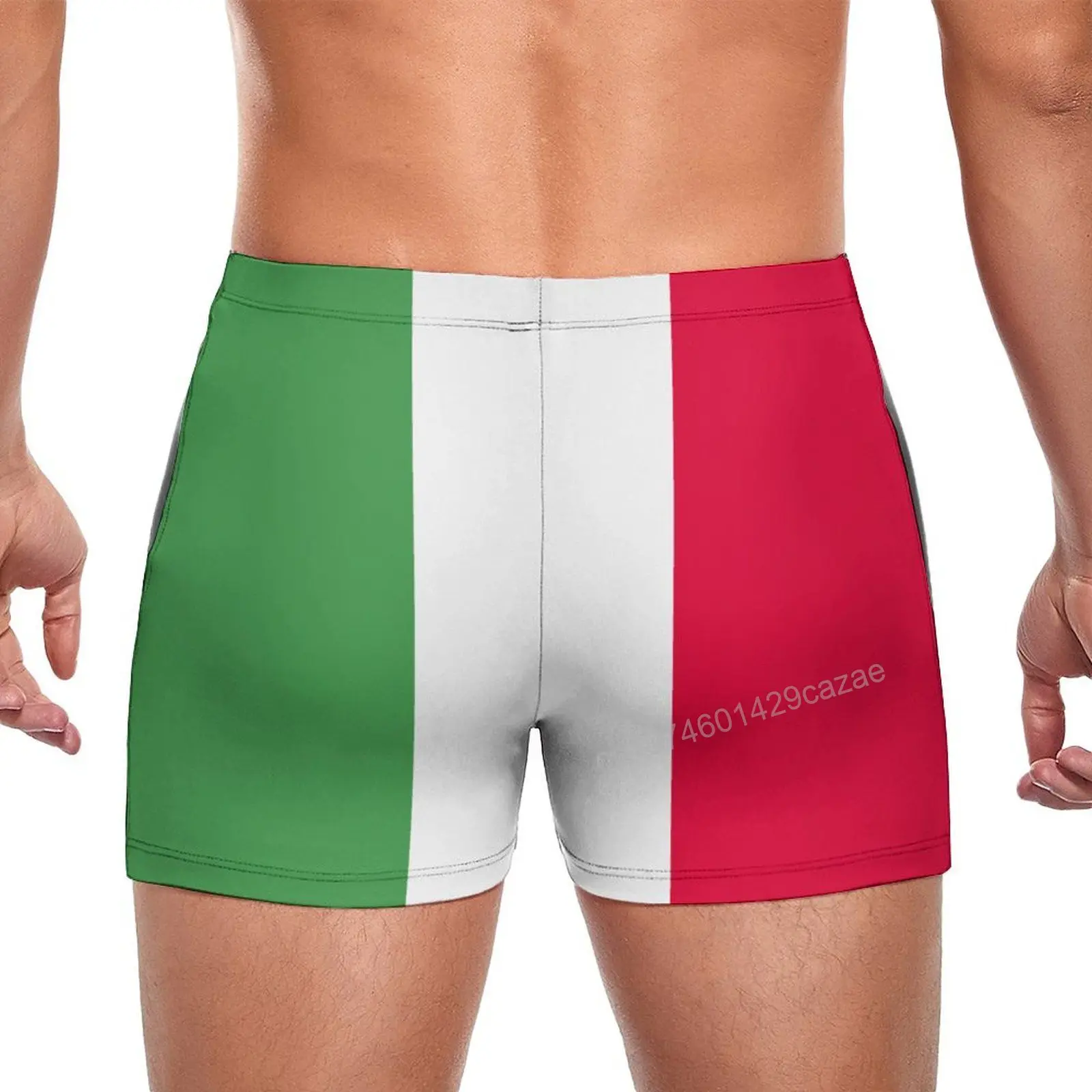 Costume da bagno Pantaloncini ad asciugatura rapida con bandiera italiana per uomo, regalo estivo corto da spiaggia