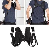 Sling Camera Belt Portable Shoulder Strap Camera Mount Quick Adjustment Accessories for Two DSLR Digital Cameras