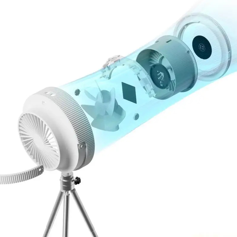 Camping Fan Hanging Fan Desk Fan with Tripod 3 Gears Mini LED Fan 4000mAh