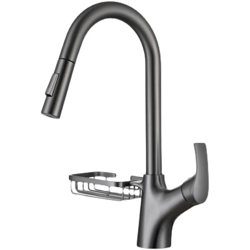 

Строго выбранный пистолет, серая, полностью медная стойка, кухонный смеситель для накачки, вращающаяся раковина для овощей, смесительный клапан для бассейна, стирки