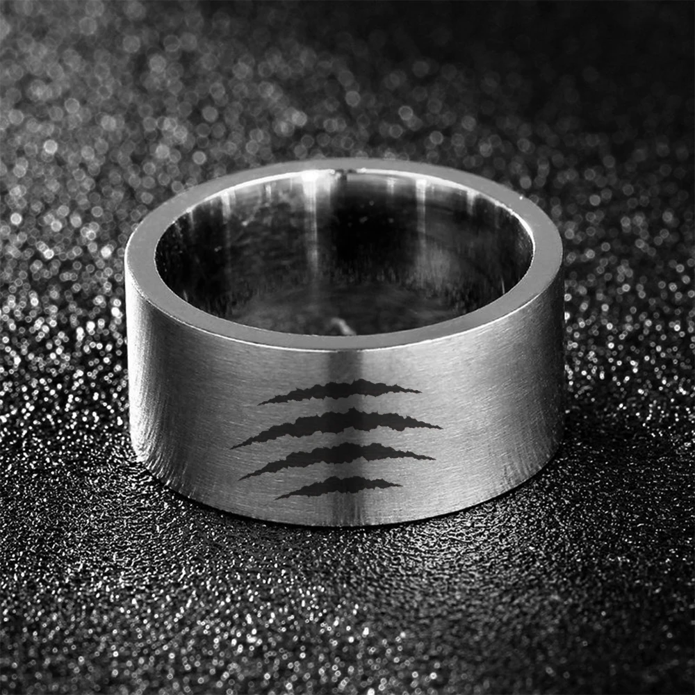 خاتم أنيمي محارب حيوان تنكري ، علامات مخلب حادة ، فولاذ مقاوم للصدأ ، خاتم بين الرجال والنساء ، فاتح ، إكسسوارات مجوهرات عتيقة ، هدية