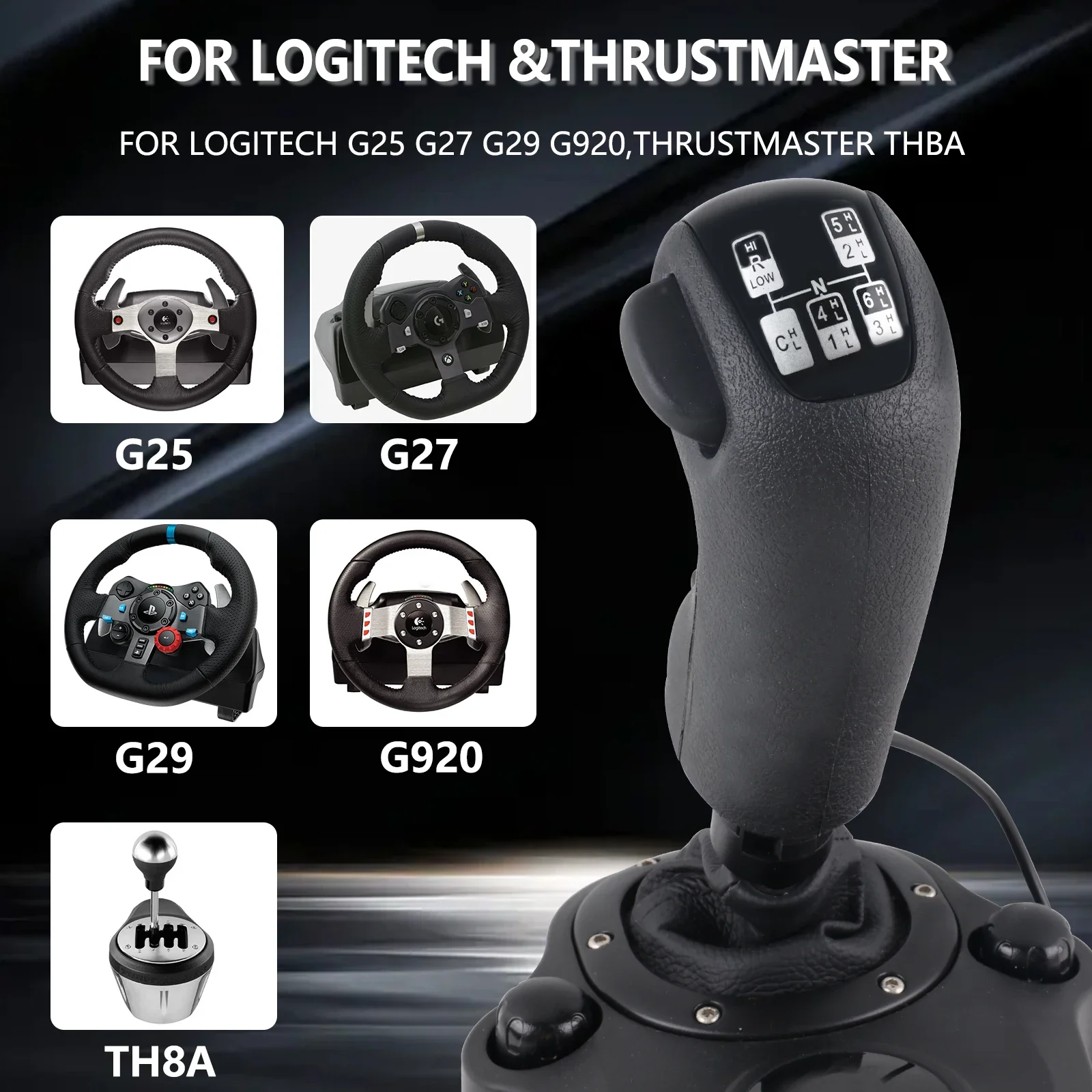 High Quality Gear Simulator Shifter Simulators USB Shift Knob for Logitech G923 G29 G27 G25 TH8A for ETS2&ATS Scania Truck