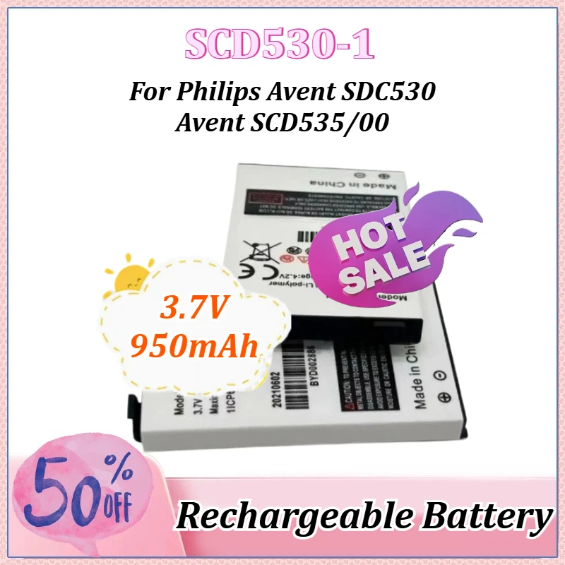 

New 3.7V 950mAh SCD530-1 for Philips Avent SDC530 Avent SCD535/00 Battery