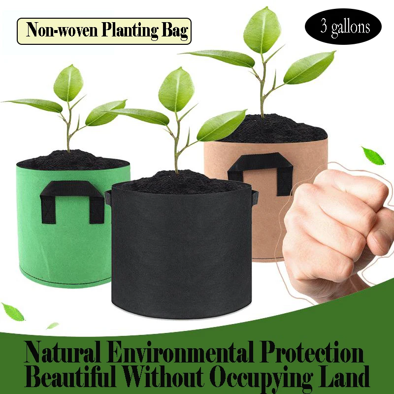 Plant Planting Bag Felt Black Non-woven Thickened Tree Planting Bag Flower Pot