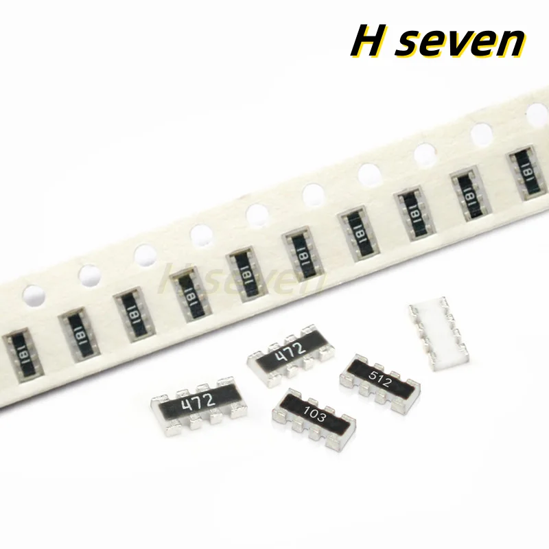 100 sztuk 0603x4 8P4R 4D03 5% 3216 1206 Rezystor chipowy arrays sieci 0 10 100 470 ohm 0R 10R 100R 470R 1K 10K 20K 100K 470K 1M