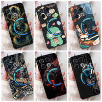 For Infinix GT 20 Pro 5G Case Infinix GT20 Pro X6871 Back Cover Cool Cartoon Dragon Astronaut Animals Soft Silicone Black Bumper