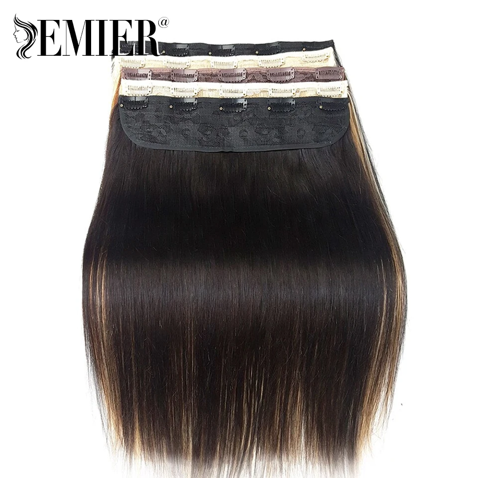 كليب في وصلة إطالة شعر طبيعي قطعة واحدة 5 مقاطع على 100% شعر بشري حقيقي مستقيم 70 جرام 100 جرام 120 جرام قطعة واحدة وصلات شعر كاملة الرأس