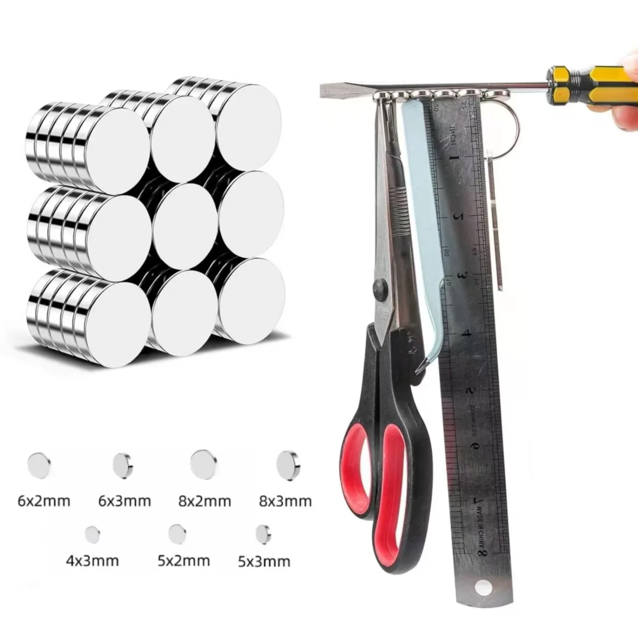 Strong Round Magnets for Fridge, DIY, Projects, Science, Office 4x2 6x2 6x3 8x2 8x3 썸네일 3