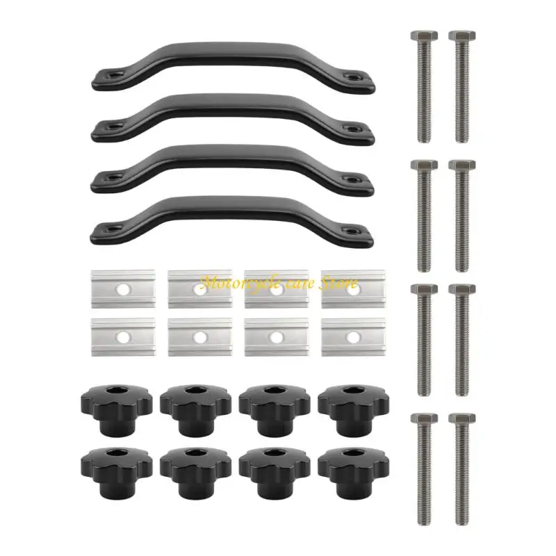 U75F Roof Tent Mounting Hardware with Threaded Bolts and Hand Knobs