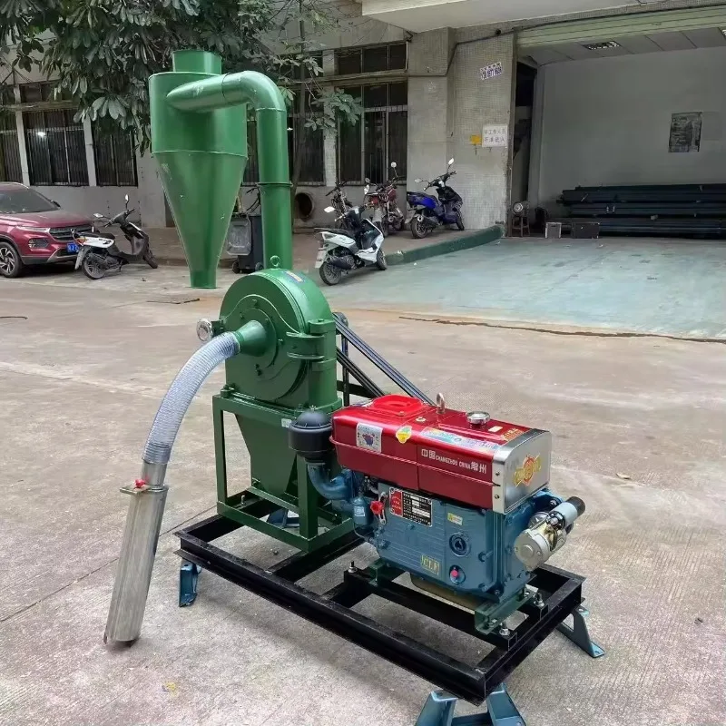 

Corn Maize Self-priming Grain Grinder Machine Hammer Mill Crushing Feed Grinder Engine 20HP