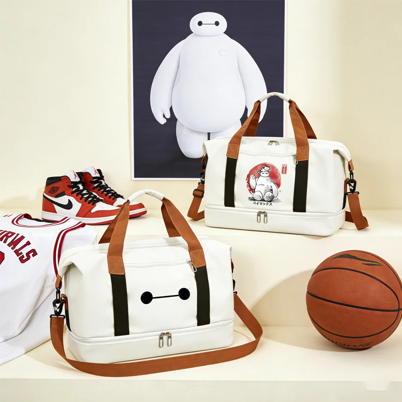 

Big Hero Baymax Travel Bag Short-distance Luggage Portable Shoulderbag Crossbody Gym Bag Handbags Duffle Carry on Weekender Bag