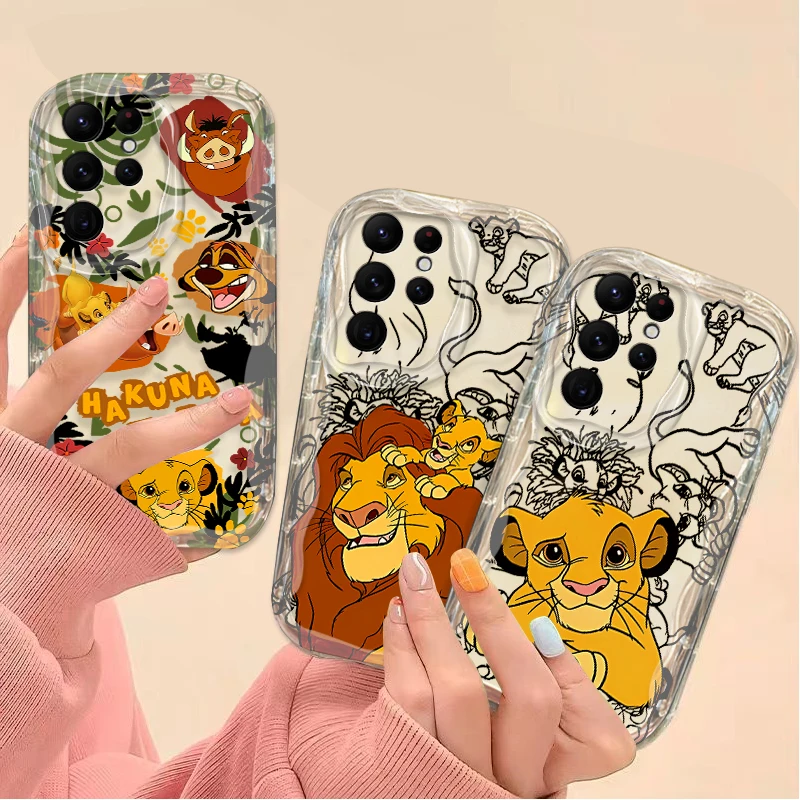 Cartoon Disney Lion King Phone Case For Samsung Galaxy S24 Ultra S23 S22 Plus S21 S20 FE A25 A55 A35 A15 A16 A05 A05S A06 Cover