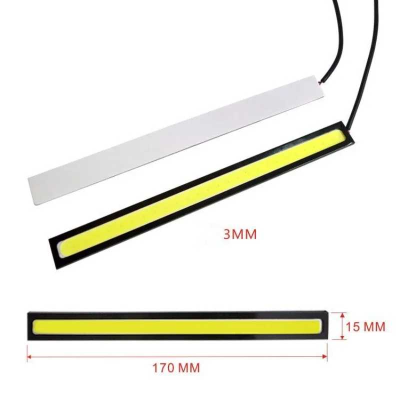 2*17cm biało-niebieski czerwony COB jasny samochód DRL kierunkowskaz LED