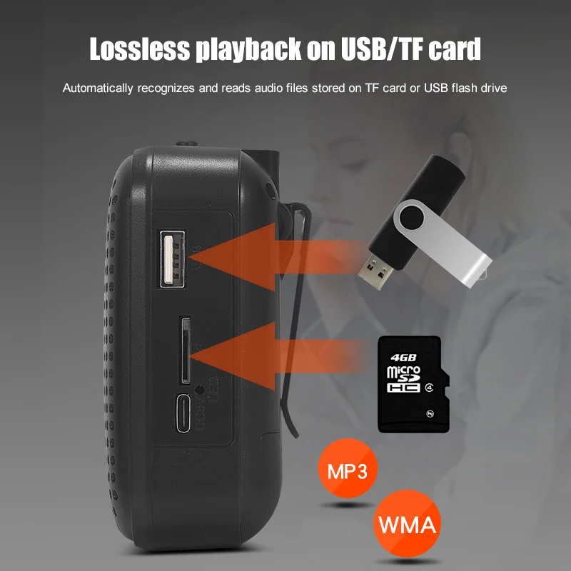 Sepuluh item TLF Xtuga E377 Pro Wireless Classroom Mini Multifunction Portable Voice Amplifier untuk Guru