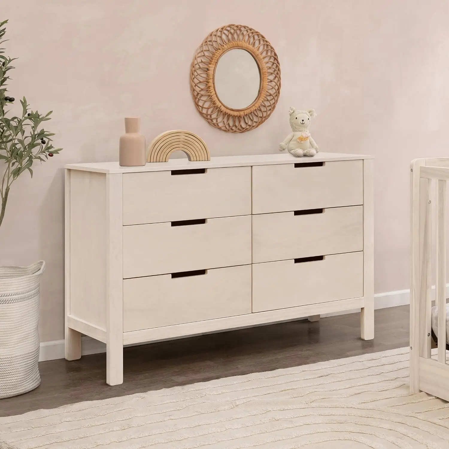 Double Colby 6-Drawer Dresser, Washed Natural