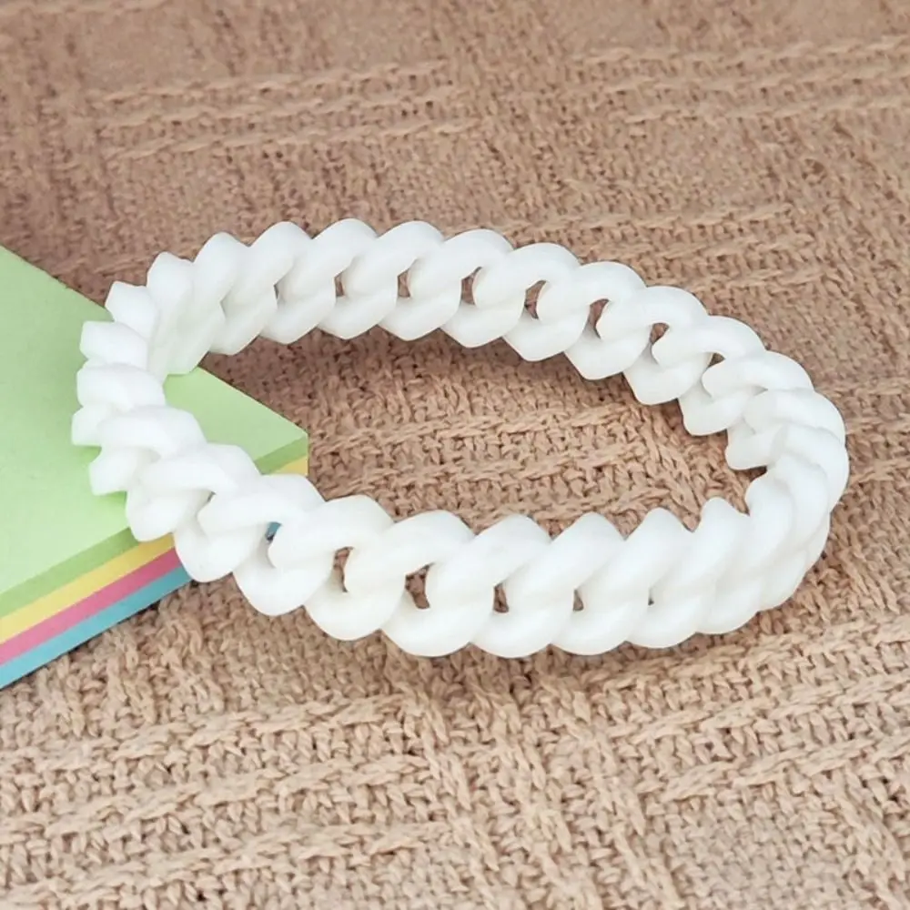 Silicone Hollow Out Wristband Luxury Charm Jewelry Rainbow Wristband Colorful Hand Bands Hollow Bracelet Basketball Fans Gift