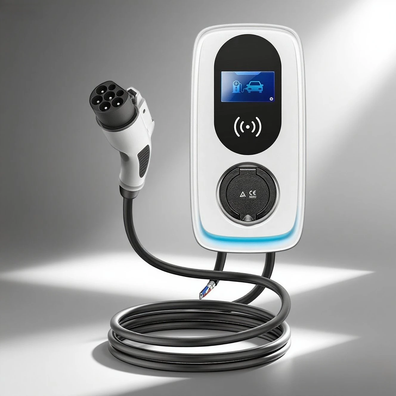 For Tesla Electric Car Home Fast Change 22kw Type 2 Ev Charger with Type 2 Ev Cable for Byd New Energy Vehicle Parts Accessories
