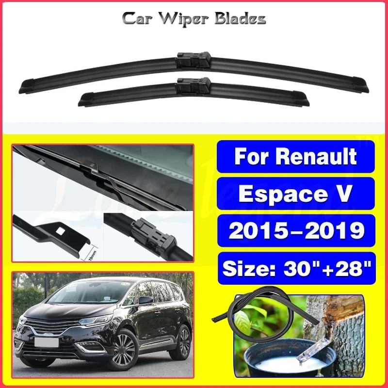 

Car Wiper Front Wiper Blades For Renault Espace V 2015 2016 2017 2018 2019 Windshield Windscreen Front Window 30"+28"