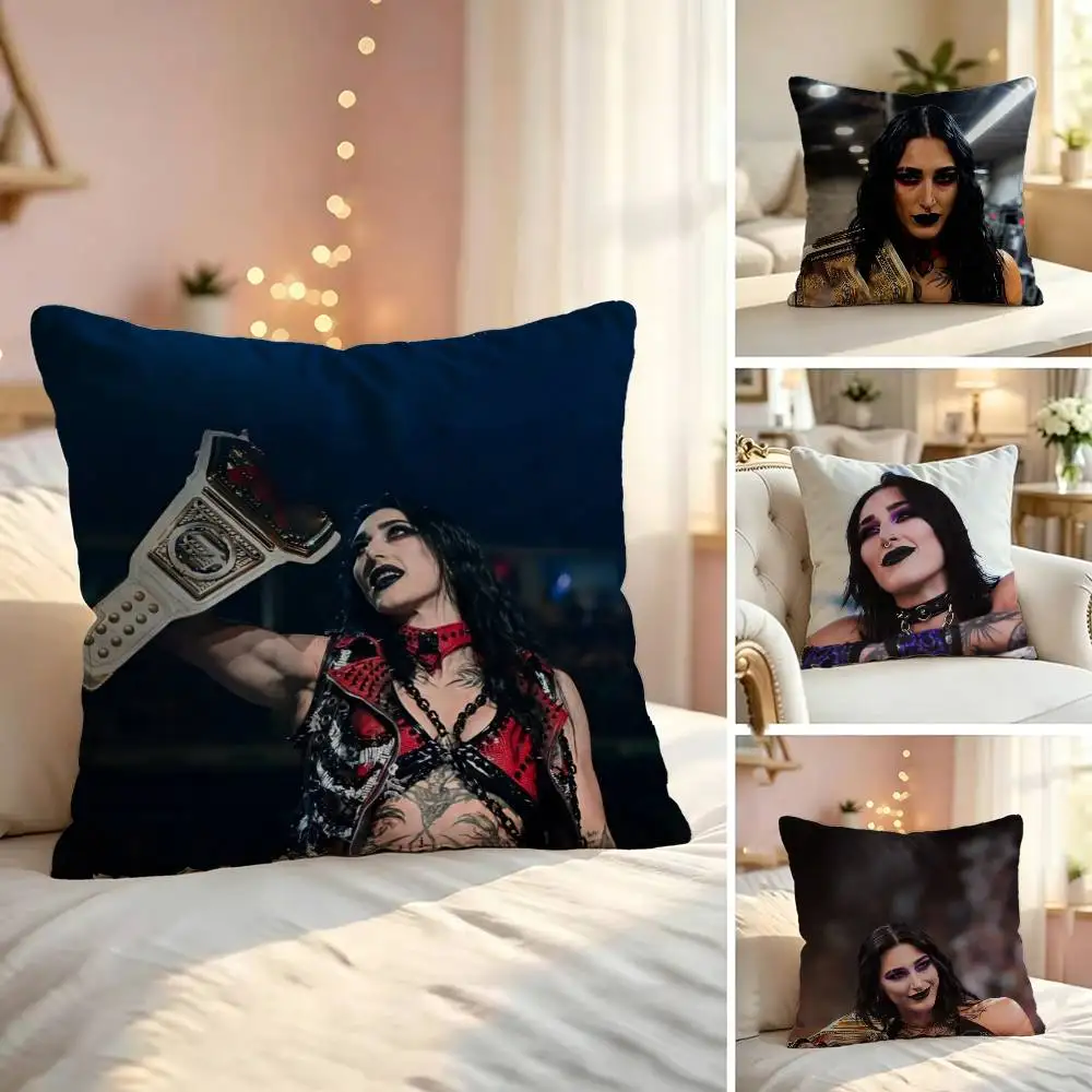 Rhea Ripley Square Double-Sided printed Pillow Case Bedroom Bedside Pillow Sofa Cushion Cover