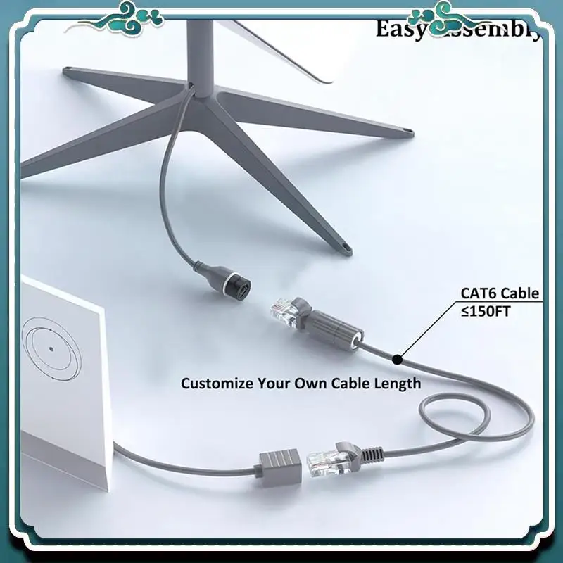 Easy To Use 4X SPX To RJ45 Extension Cable Adapter 1200Mbps Speed For Starlink Cable RJ4 Female Connector Pair For Dish & Router