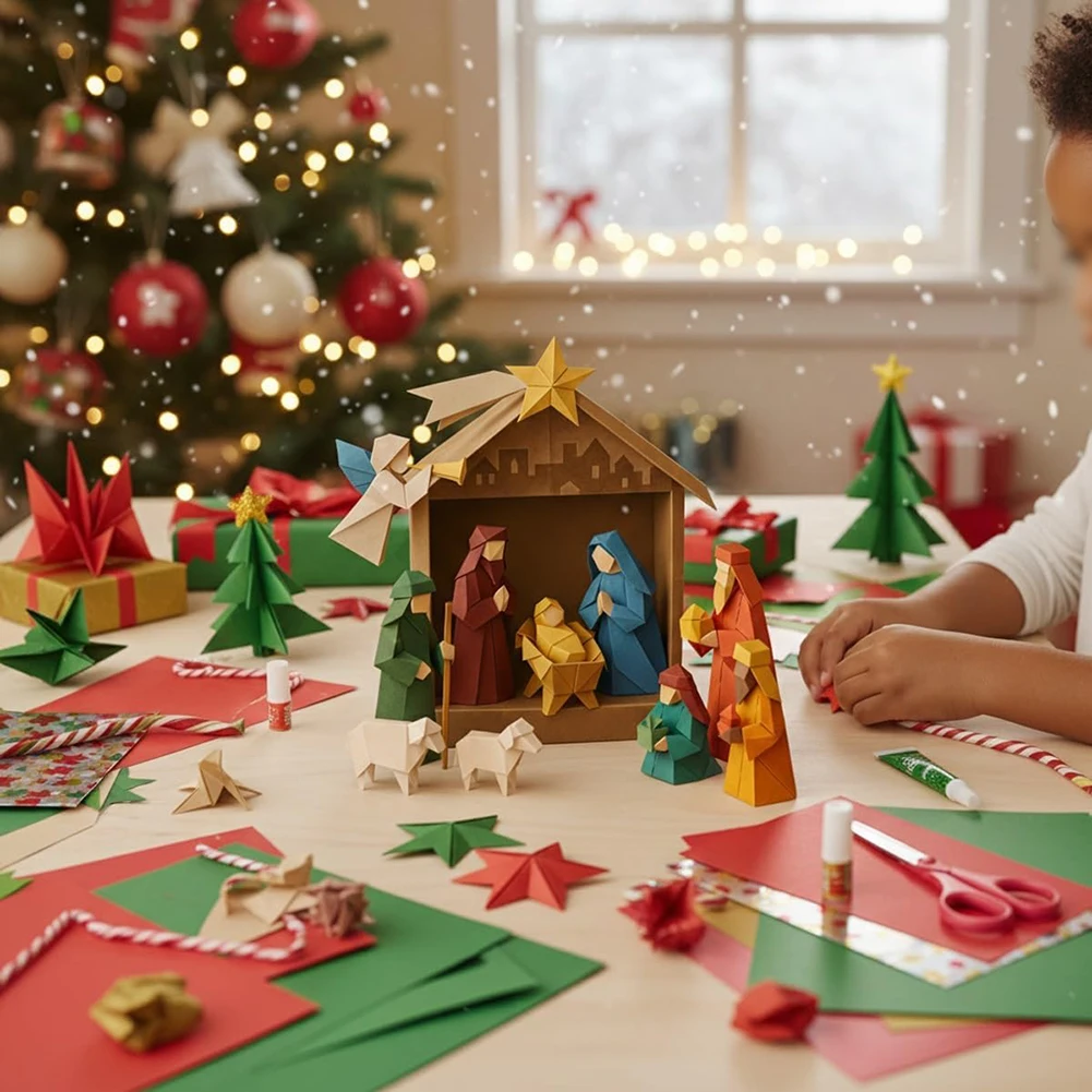 

Versatile Decoration Christmas Origami Christmas Home Decoration Artistic Expression Charming Christmas Display