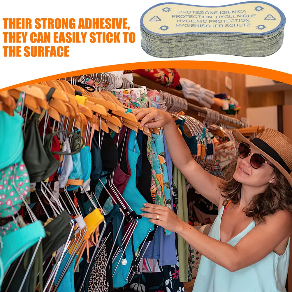 

100pcs Swimsuit Protective Liners Clear Underpants Barrier Stickers Adhesive Fitting Liner For Lingerie Try On Use Swimming