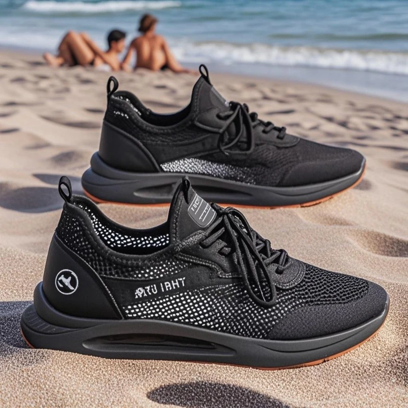 

2025 Summer New Men's Popular Cloth Shoes Breathable Mesh Surface Lightweight Comfortable Anti-skid Outdoor Travel Leisure Shoes