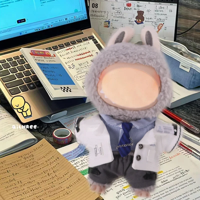 Nueva ropa para muñecas de 17cm, ropa de científico blanco puro de primera y segunda generación, ropa para muñecas con caja ciega de vinilo