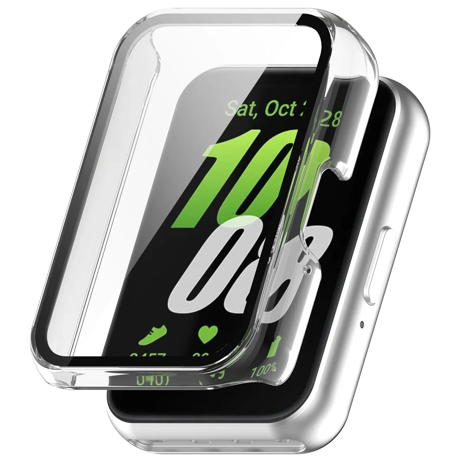 Funda protectora de PC dura antiarañazos para Samsung Galaxy Fit 3, Protector de pantalla de vidrio templado para Galaxy Fit3, SM-R390