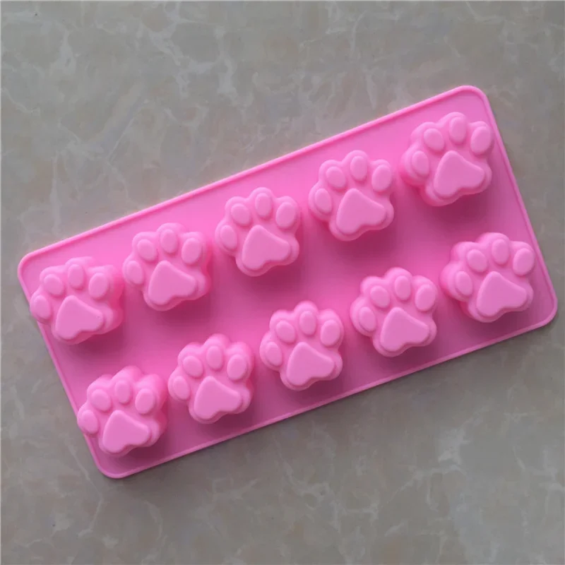 Hot New Lovely Dog Cat Paw Fondant Sugarcraft Cake Mold Chocolate Baking Mould Pudding Cookie Soap Molds Kitchen tools