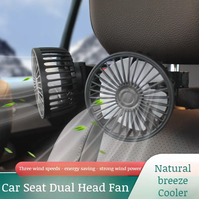 

Car Neck Cooler USB Charging Auto Headrest Ventilation Fan 360 Degree Rotation Electric Seat Back Cooler for Vehicle SUV
