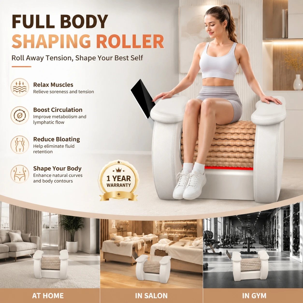 Body Shaping Machine for Salon Lymphatic Drainage Roller for Full Body Contouring Muscle Relaxation & Circulation Boost Device