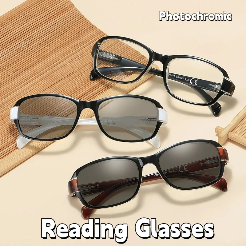 2025 Photochromic Reading Glasses for Middle-aged and Elderly People High Definition Anti Blue Light Presbyopia Glasses