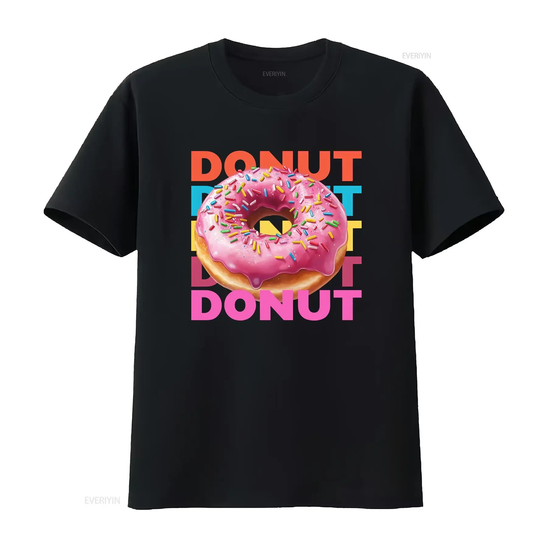 Donut Lover T Shirt Funny Food Doughnut PrinT Cute Bakery Top Foodie Apparel vintage Washed fashion Stylish Casual Unisex